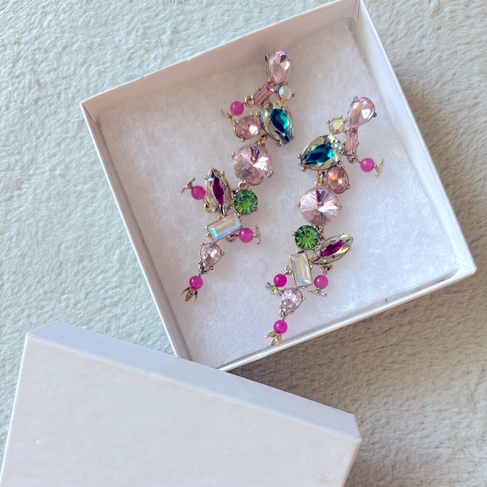 Betsey Johnson Gemstone-Drip Earrings